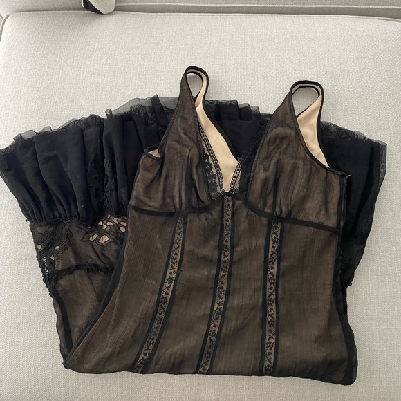 Vintage black mesh dress - Picture 3 of 7